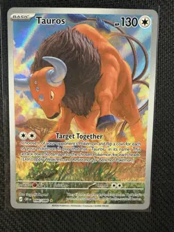 2026 Pokemon Chaos Rising Tauros 096/086 Illustration Rare Full Art NM - Image 1