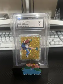 Cgc 9 Ash Pokemon Merlin Series 1 #s26 Poster Holographic - Image 1