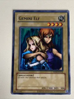 Yugioh - Gemini Elf x 3 - NM - Plus Free Holo Card - A - Image 4