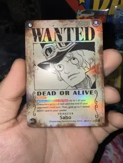 One Piece Sabo OP13-120 SEC WANTED POSTER - Carrying On His Will NM ENGLISH - Image 2