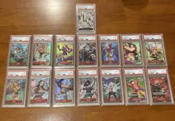 One Piece ST21-Gear 5:EX Starter Deck Alt Art - (15) Card SEQ Set ALL PSA 10 - Image 1