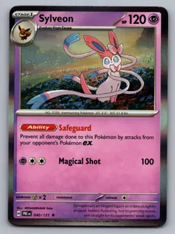 SYLVEON 040/131 RARE PRISMATIC EVOLUTIONS POKEMON NM - Image 1