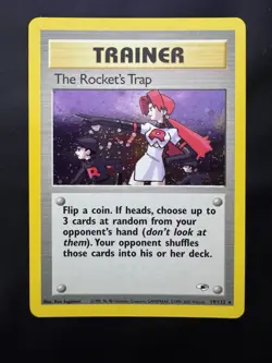 Pokemon Card english The Rocket’s Trap 19/132 Holo Gym Heroes Wizards LP - Image 1