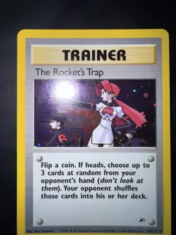 Pokemon Card english The Rocket’s Trap 19/132 Holo Gym Heroes Wizards LP - Image 3