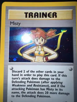 Pokemon Card english Trainer Misty 18/132 Holo Gym Heroes Wizards LP - Image 3