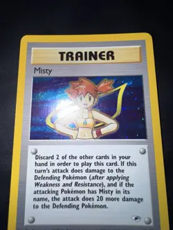 Pokemon Card english Trainer Misty 18/132 Holo Gym Heroes Wizards LP - Image 4