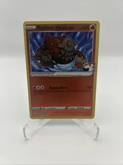 027/189 Radiant Heatran Prize Pack Series Pokemon TCG Stamped League Play Card - Image 1