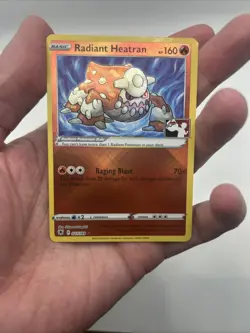 027/189 Radiant Heatran Prize Pack Series Pokemon TCG Stamped League Play Card - Image 3