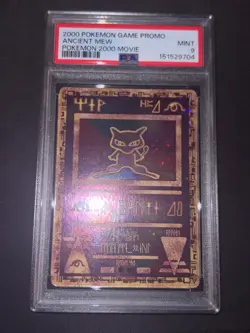 SWIRL + PSA 9 FRESH CERT Vintage Ancient Mew 1 Pokemon Movie Holo Card - Image 2