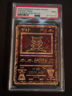 SWIRL + PSA 9 FRESH CERT Vintage Ancient Mew 1 Pokemon Movie Holo Card - Image 3