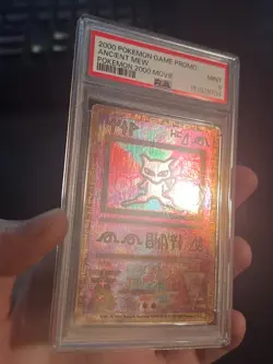 SWIRL + PSA 9 FRESH CERT Vintage Ancient Mew 1 Pokemon Movie Holo Card - Image 5