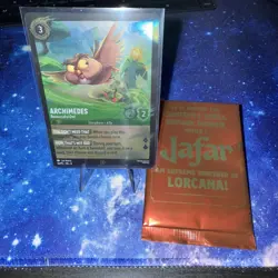 Sealed Lorcana Palace Heist Secret Victory Card Holo Water Foil 34/P2 Archimedes - Image 1