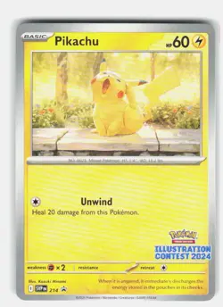 Pikachu - (Illustration Contest 2024) Promo SV: Scarlet & Violet Promo Cards 214 - Image 1