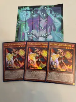 Yugioh 3x Fire King Courtier Ulcanix Ultra Rare MP25-EN262 2025 Mega-Pack 1st Ed - Image 1