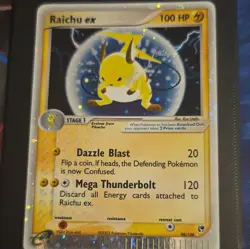 Pokemon TCG Raichu ex Holo Ultra Rare EX Sandstorm 98/100 Stage 1 100 HP - Image 1