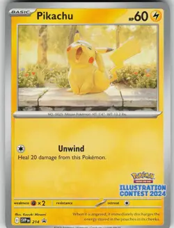 Pikachu (Illustration Contest 2024) 214 Promo Scarlet & Violet Promo - Near Mint - Image 1