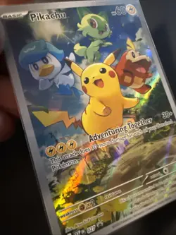 Pokemon TCG Sealed Pokemon Center Pikachu SVP 027 Paldea Evolved Black Star - Image 3