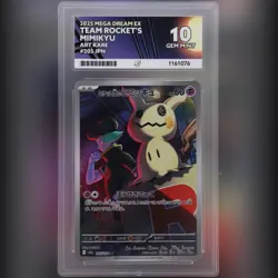Pokemon TCG - Team Rocket's Mimikyu art rare 205/193 Mega Dream EX 2025 ACE 10 - Image 1