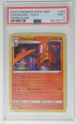 1x V0049: 2020 Charizard - SWSH066 - Prerelease - Holo Rare - SWSH: PSA: 9: MIN - Image 1