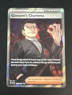 Giovanni's Charisma 197/165 Pokemon English 151 Ultra Rare Full Art Holo NM - Image 1