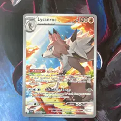 Pokemon TCG Lycanroc 166/159 SV09 Journey Together IR Full Art Holo - Image 1