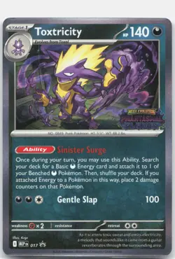 Toxtricity (Prerelease) 017 Holo Promo ME: Mega Evolution Promo Pokemon Holo NM - Image 1