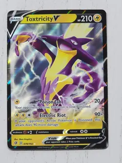 Pokemon TCG Toxtricity V Rebel Clash 070/192 Holo Ultra Rare - Image 1