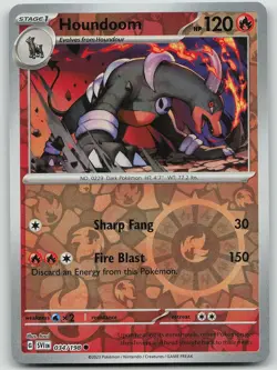 Pokemon Houndoom 034/198 Scarlet & Violet Common Reverse Holo NM - Image 1