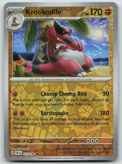 Pokemon Krookodile 117/198 Scarlet & Violet Uncommon Reverse Holo NM - Image 1