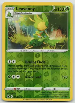 Pokemon Leavanny 011/264 Fusion Strike Rare Reverse Holo NM - Image 1