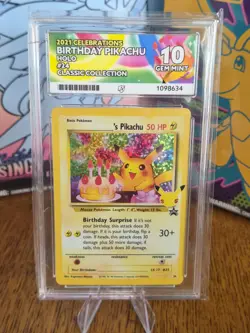 Pokemon TCG Birthday Pikachu #24 Celebrations 25th Anniversary Ace Graded 10 - Image 3