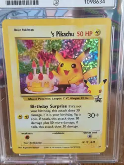 Pokemon TCG Birthday Pikachu #24 Celebrations 25th Anniversary Ace Graded 10 - Image 4