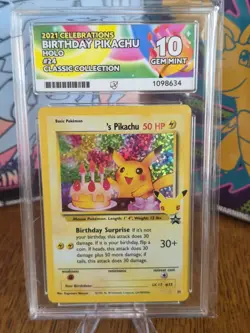 Pokemon TCG Birthday Pikachu #24 Celebrations 25th Anniversary Ace Graded 10 - Image 5
