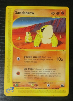 Pokemon Skyridge Sandshrew 92/144 NM/LP Common Regular - Image 2