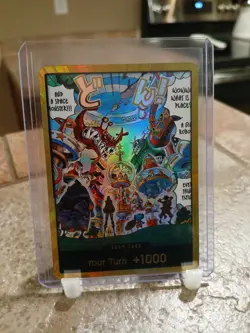 One Piece TCG Egghead Gold Don!! OP14 & EB04 The Azure Sea's Seven Foil DON!! - Image 1