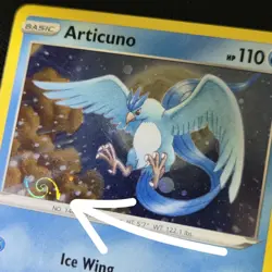 HD GALAXY SWIRL 🌀💫 Articuno 036/195 Cosmos Holo Silver Tempest Pokemon Card - Image 1