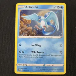 HD GALAXY SWIRL 🌀💫 Articuno 036/195 Cosmos Holo Silver Tempest Pokemon Card - Image 2