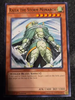 Yu-Gi-Oh! TCG Raiza The Storm Monarch SR01-EN009 Common Free Shipping LP Card - Image 1