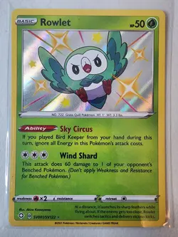 ROWLET SV001/SV122 Shining Fates Pokemon Card Near Mint - Image 1