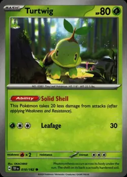 TURTWIG 010/162 Pokemon Card Temporal Forces Near Mint - Image 1