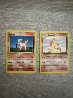 Pokemon Cards Ponyta Rapidash Base Jungle Set with Bonus Gift - Image 1