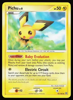 Pichu 45/100 Uncommon Stormfront Pokemon Card - Image 1