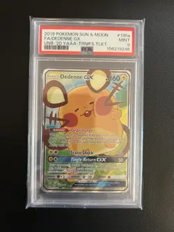 Graded Pokemon Card - Dedenne GX 195a/214 Alt Art Promo - PSA 9 MINT - Image 1