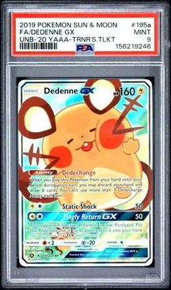 Graded Pokemon Card - Dedenne GX 195a/214 Alt Art Promo - PSA 9 MINT - Image 2