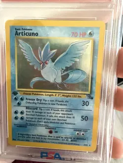 Articuno 1st Edition Incomplete Holo Card 2/62 Fossil - Image 1