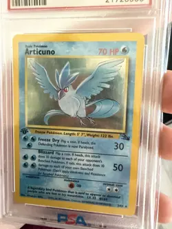 Articuno 1st Edition Incomplete Holo Card 2/62 Fossil - Image 2