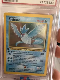 Articuno 1st Edition Incomplete Holo Card 2/62 Fossil - Image 3