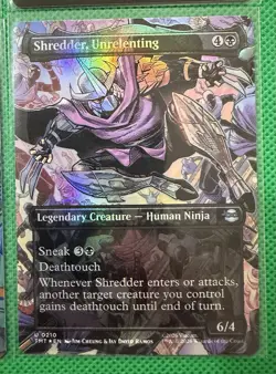 MTG TMNT Borderless 9 Card Set FOIL Uncommon Technique Last Ronin Shredder April - Image 2