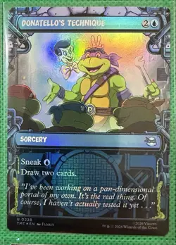 MTG TMNT Borderless 9 Card Set FOIL Uncommon Technique Last Ronin Shredder April - Image 3