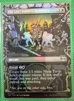 MTG TMNT Borderless 9 Card Set FOIL Uncommon Technique Last Ronin Shredder April - Image 4